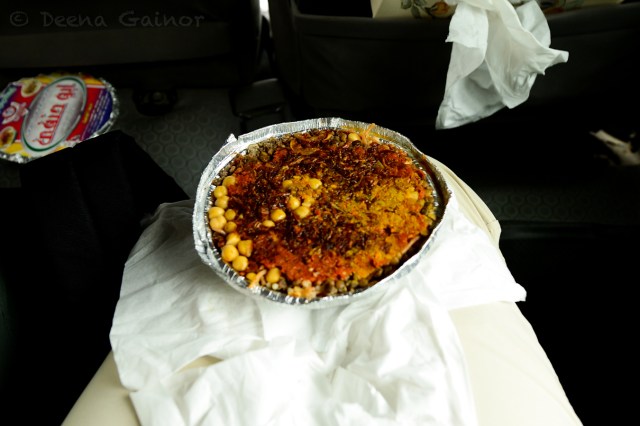 A combination of pasta, corn, beans, rice, and more